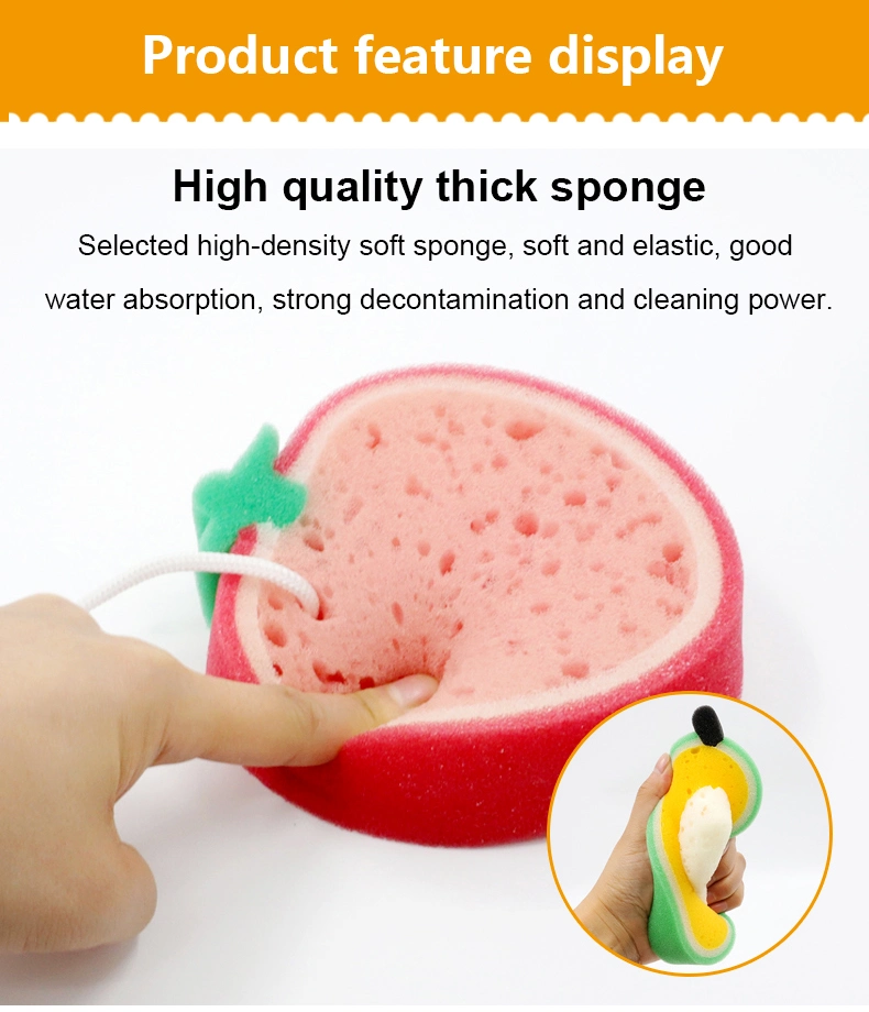 Fruit Sponge Efficient Clean Dish Cloth Scouring Pads with Household Kitchen